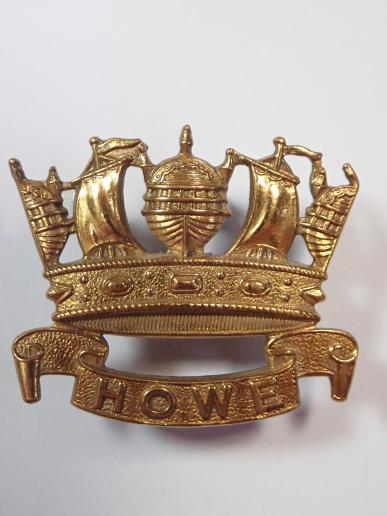 Howe Battalion Royal Naval Division Cap Badge (Gaunt Tab)