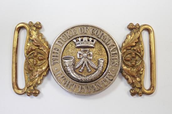 Duke of Cornwalls Light Infantry Officers Waist Belt Clasp.