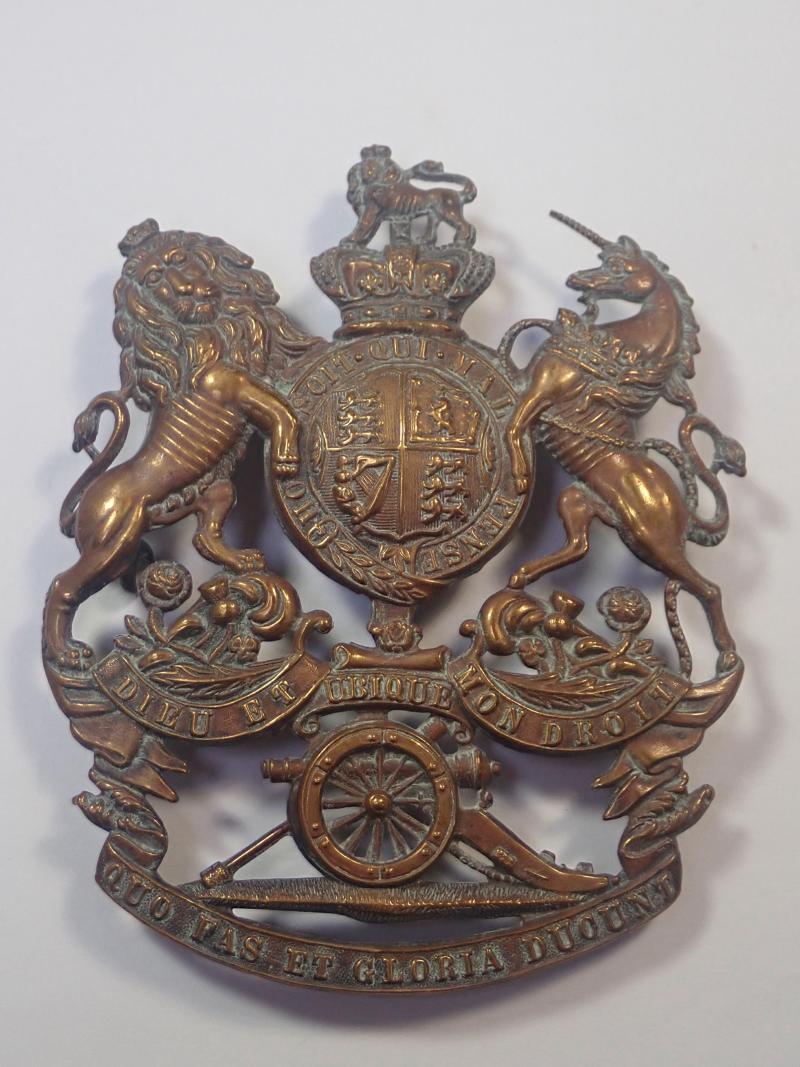 Royal Artillery Corps Victorian Helmet Plate.
