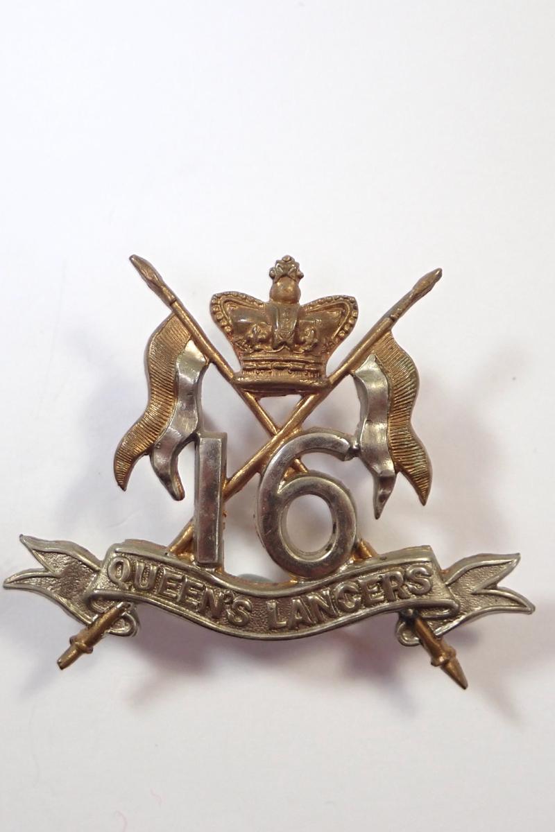 16th Queen's Lancers Victorian Cap Badge.