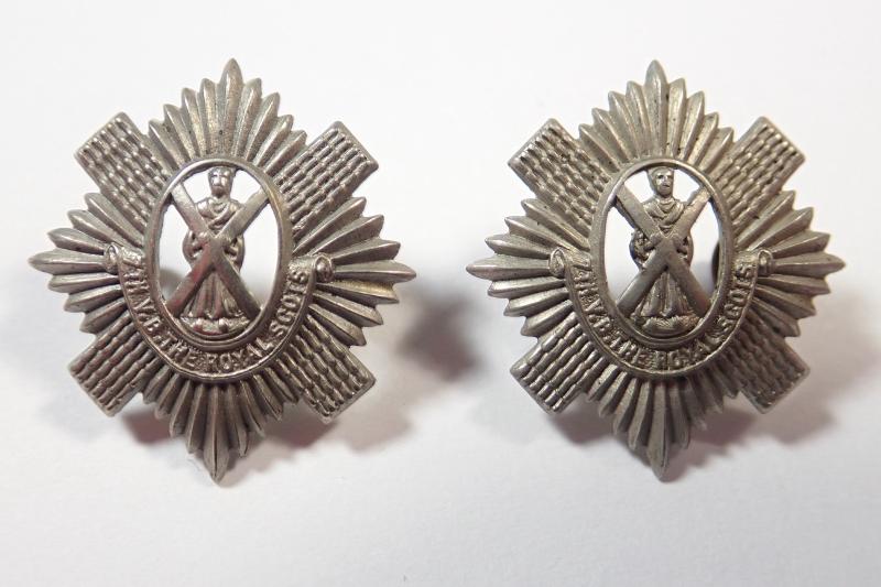 7th Volunteer Battalion The Royal Scots Scarce Matching Collar Badges.
