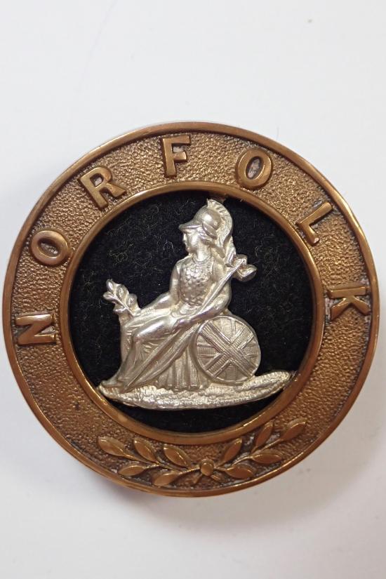 Norfolk Regiment (Pre 1913) Helmet Plate Centre.