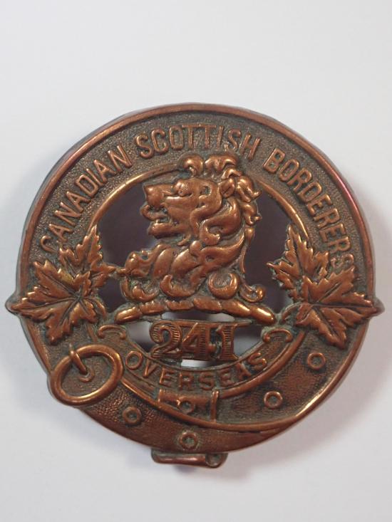 241st (Canadian Scottish Borderers) Battalion CEF Cap Badge (Ellis).