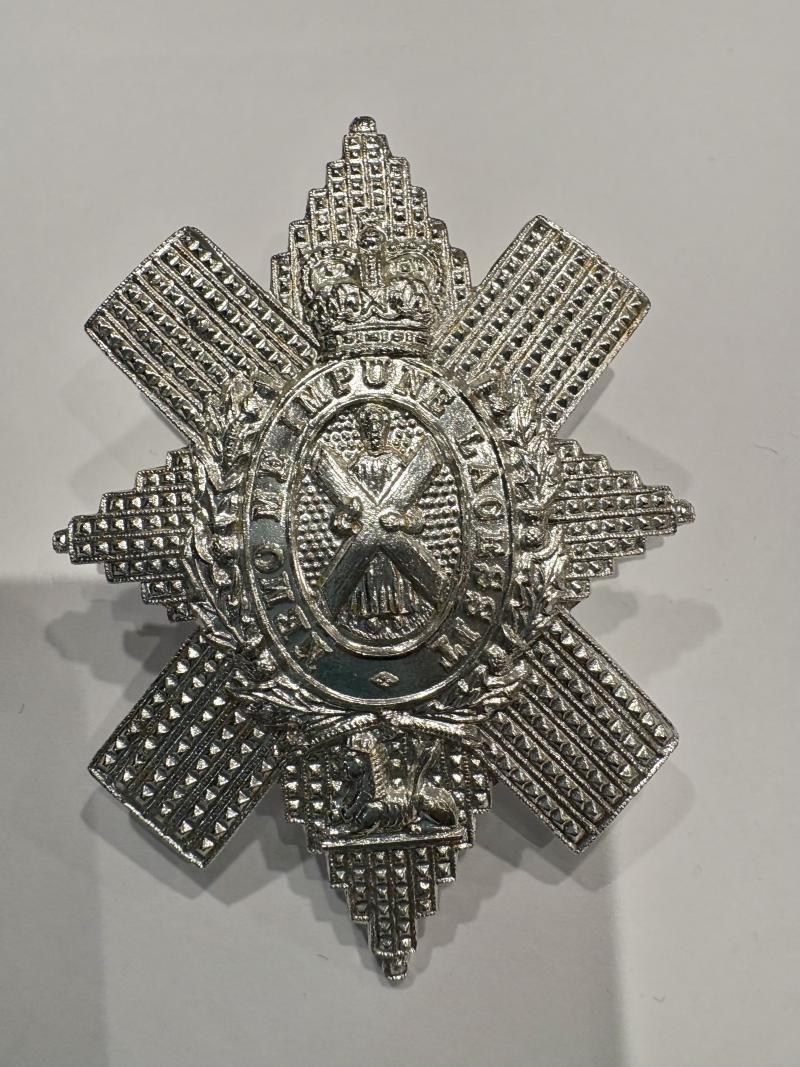 BLACK WATCH badge. Anodised/Staybrite