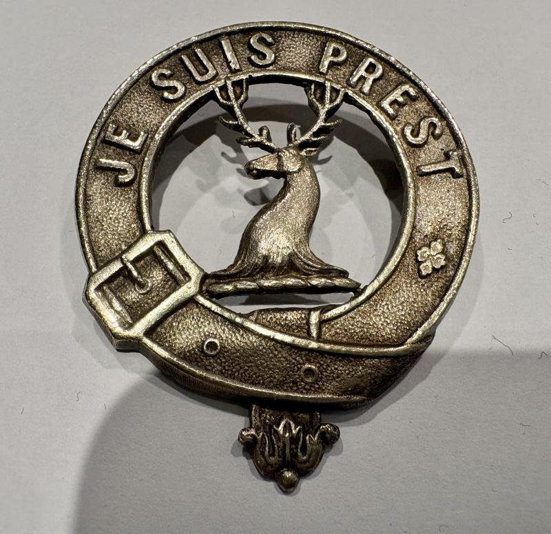 Lovat Scouts Yeomanry Officer's service cap badge.