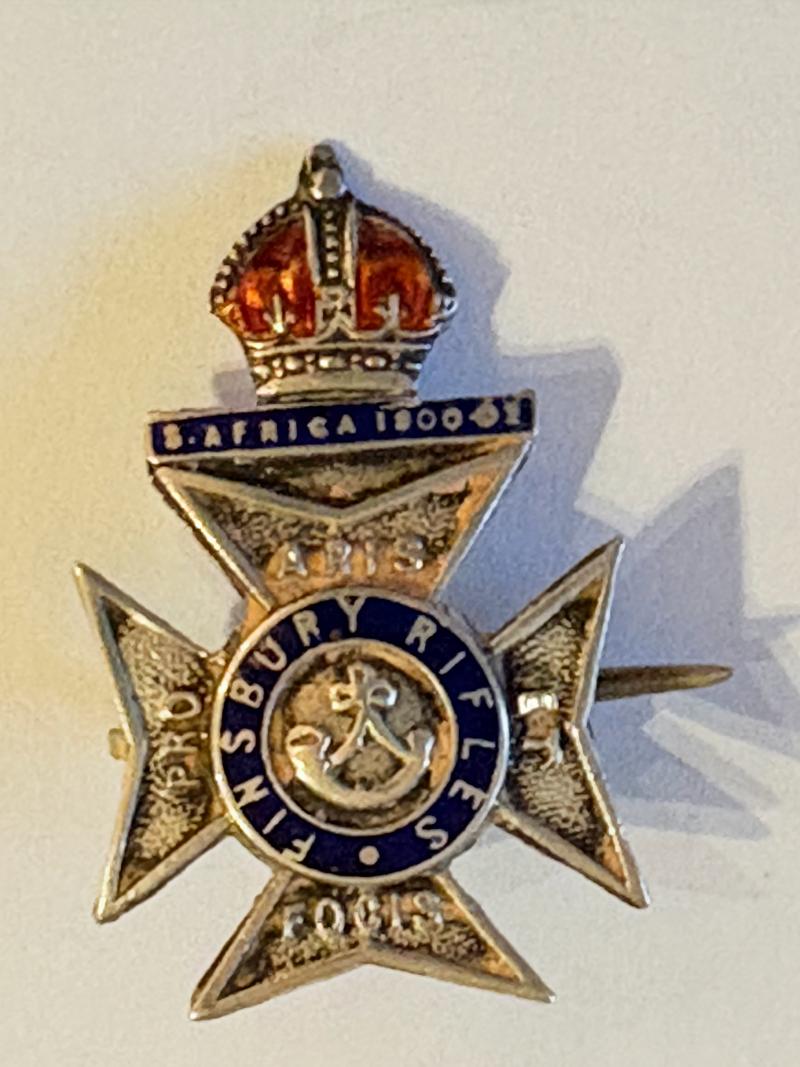 Finsbury Rifles Sterling Silver Sweetheart Brooch