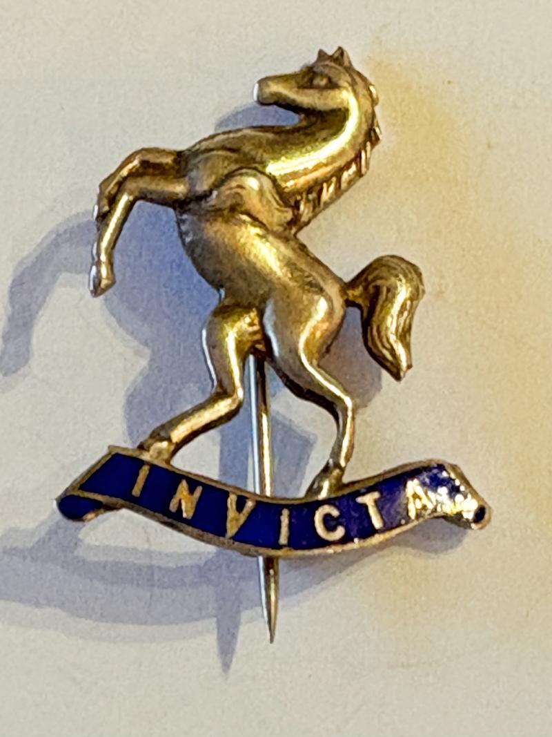 Silver Sweetheart Brooch: Royal West Kent