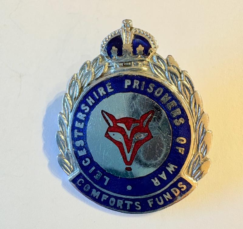 Scarce Leicestershire Prisoner of War Comforts Fund Lapel Badge