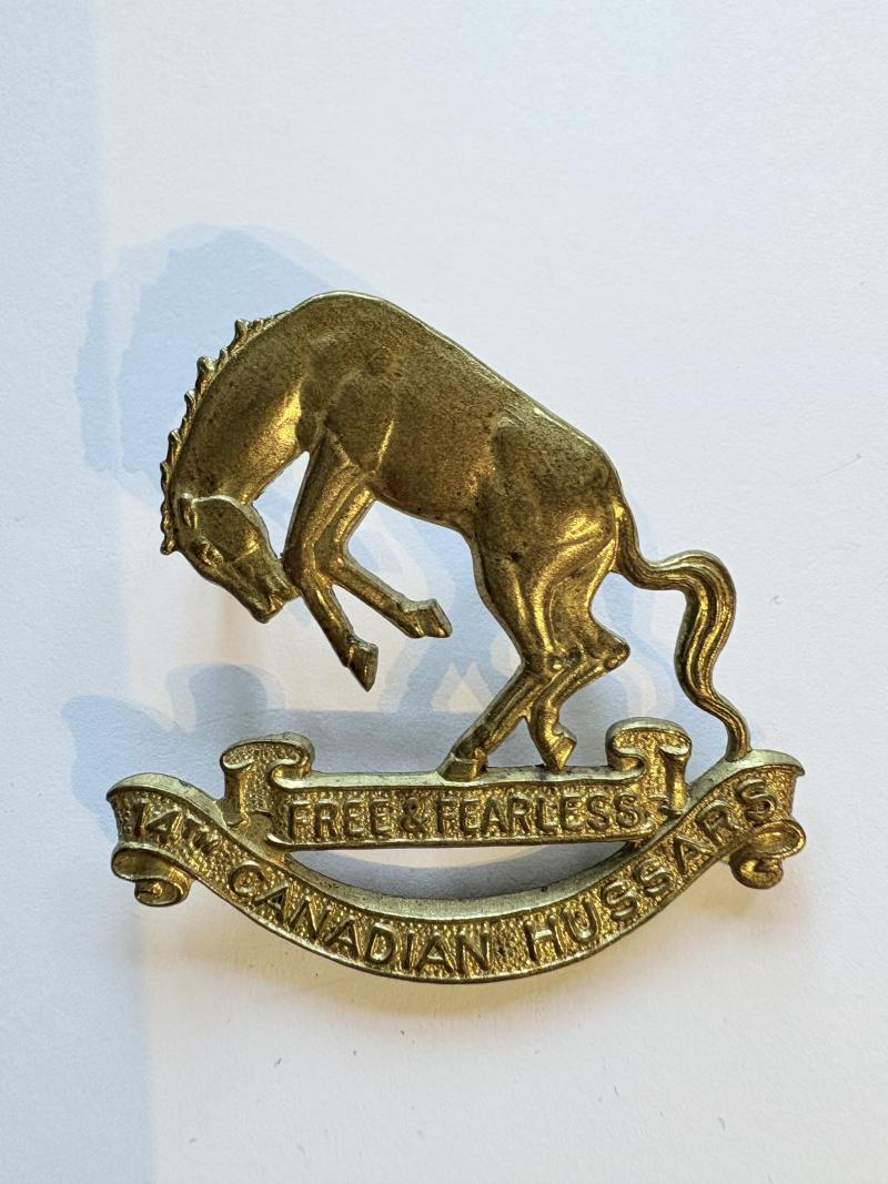 Canadian Cap Badge. 14th Canadian Hussars