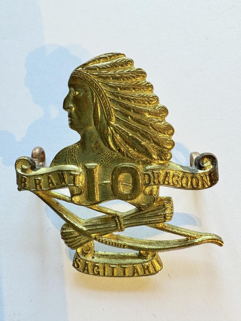 Canadian Cap Badge. 10th Brant Dragoons