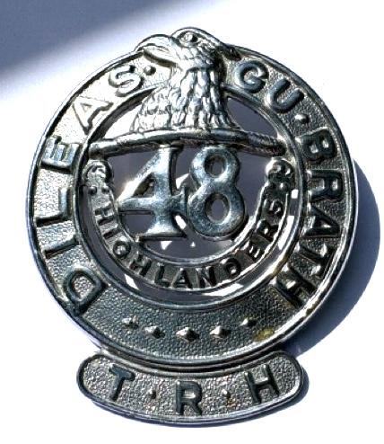 Canadian Chrome Badge of the 48th Highlanders TRH