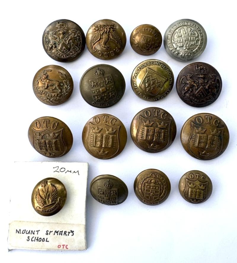 A Group of 16 O.T.C. Buttons