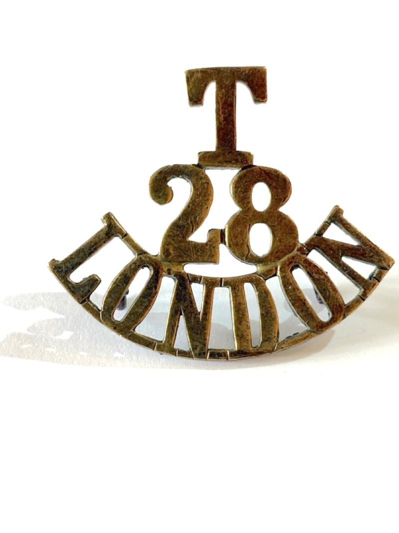 Original Shoulder Title T28 LONDON - (Artist's Rifles).