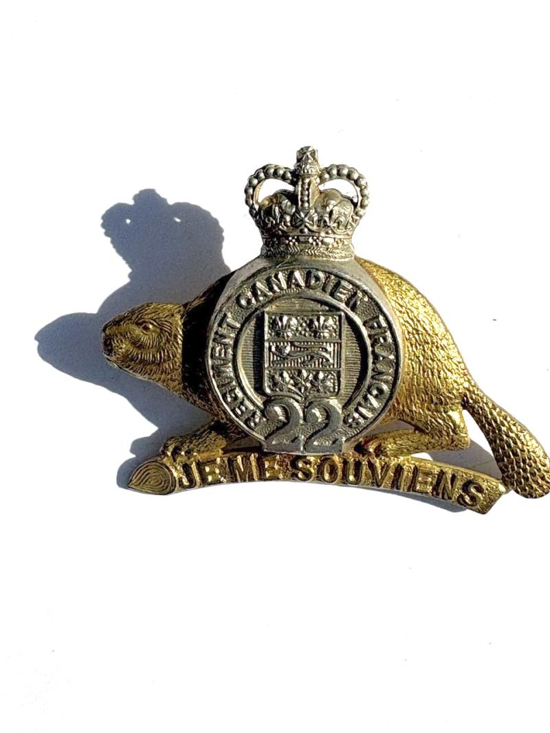 Canadian Cap Badge: Canadien 22nd Français Regiment
