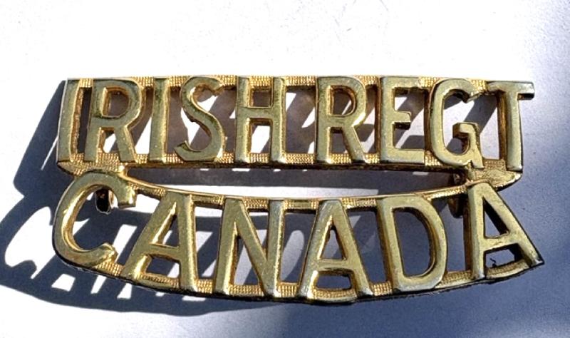 IRISH REGT CANADA Shoulder title