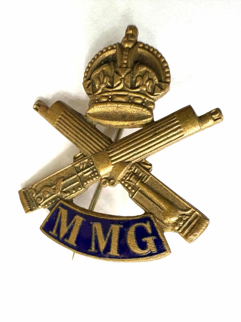 MMG - Motor Machine Gun Corps WW1 Enamel & Gilded Metal.
