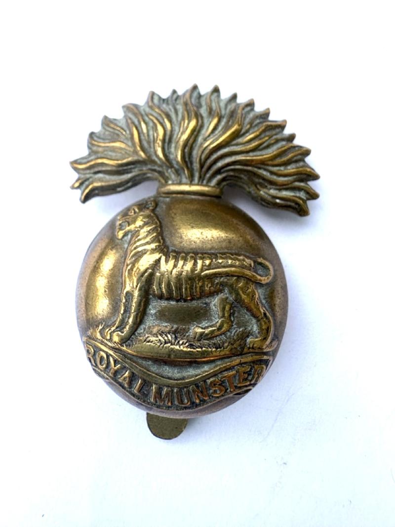 Royal Munster Fusiliers Economy Cap Badge 1916 - 18
