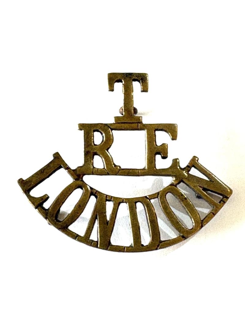 T-RE LONDON telegraph companies shoulder title c1908-21.